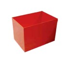 Bac de stockage pour incendie avec couvercle - 108 L - Acier - Rouge