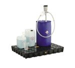 Bacs rétention haute résistance - Caillebotis 25-250L - PEHD recyclé  - 60 L