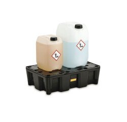 Bacs rétention haute résistance - Caillebotis 25-250L - PEHD recyclé  - 35 L