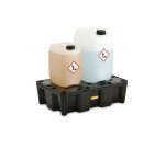 Bacs rétention haute résistance - Caillebotis 25-250L - PEHD recyclé  - 60 L