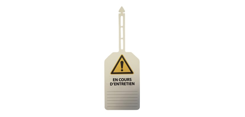 Plaquettes - Danger + "En cours d'entretien" - 85x145mm