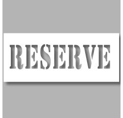 Pochoir pour marquage au sol - Texte "RESERVE" - PVC Souple