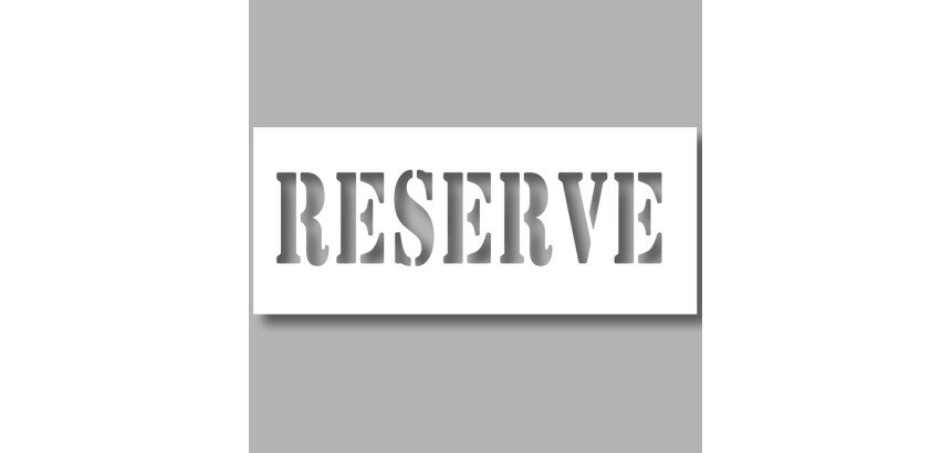 Pochoir pour marquage au sol - Texte "RESERVE" - PVC Souple