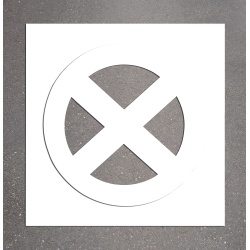 Pochoir - Arrêt et stationnement interdits - PVC Souple