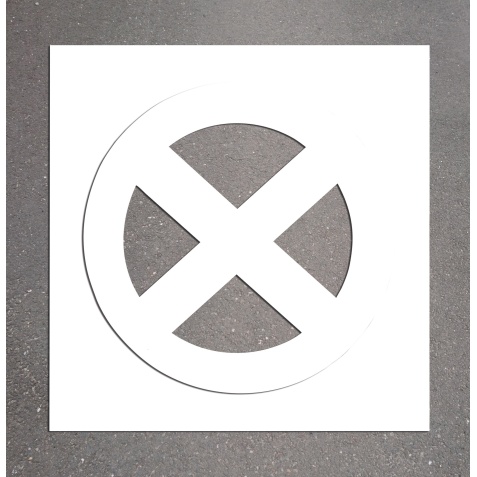 Pochoir - Arrêt et stationnement interdits - PVC Souple
