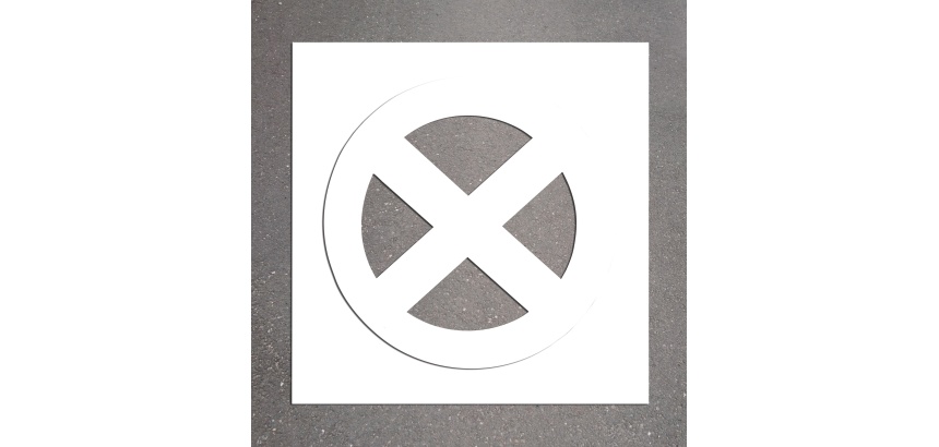 Pochoir marquage parking - Interdit arrêt/stationnement - PVC Souple