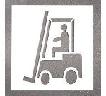 Pochoir pour marquage au sol - Chariot Élévateur - PVC réutilisable