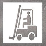 Pochoir pour marquage au sol - Chariot Élévateur - PVC réutilisable