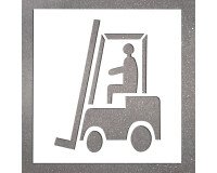 Pochoir pour marquage au sol - Chariot Élévateur - PVC réutilisable