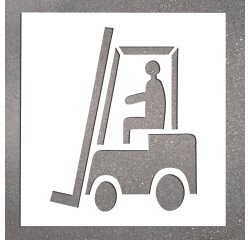Pochoir pour marquage au sol - Chariot Élévateur - PVC réutilisable