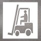 Pochoir pour marquage au sol - Chariot Élévateur - PVC réutilisable