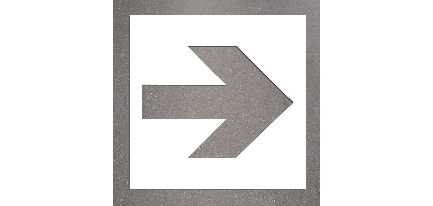 Pochoir - Flèche directionnelle grand format - PVC souple