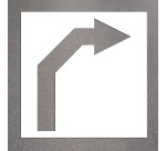 Pochoir - Flèches directionnelles droite/gauche - PVC Souple