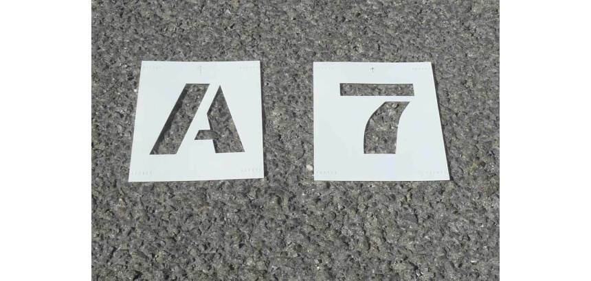 Pochoir - Lettres & Chiffres - Kit complet - PVC souple  - 50 mm