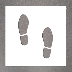 Pochoir - Empreintes de pieds - PVC Souple