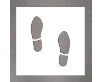 Pochoir marquage au sol Empreintes de pieds - PVC réutilisable