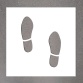 Pochoir marquage au sol Empreintes de pieds - PVC réutilisable