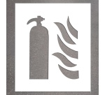 Pochoir pour marquage au sol - Picto extincteur - PVC souple