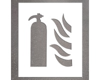 Pochoir pour marquage au sol - Picto extincteur - PVC souple