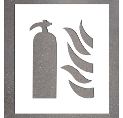 Pochoir pour marquage au sol - Picto extincteur - PVC souple