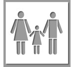 Pochoir pour marquage au sol - Pictogramme Famille - PVC Souple