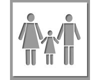 Pochoir pour marquage au sol - Pictogramme Famille - PVC Souple