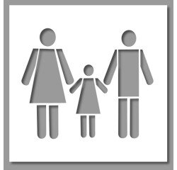 Pochoir pour marquage au sol - Pictogramme Famille - PVC Souple