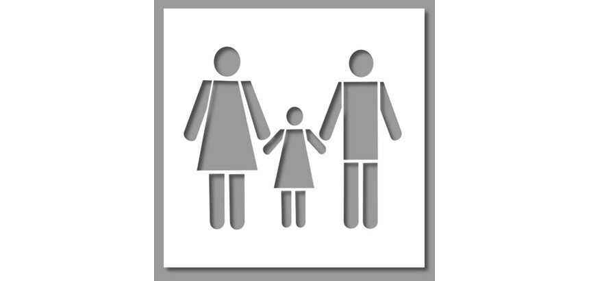 Pochoir pour marquage au sol - Pictogramme Famille - PVC Souple