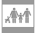Pochoir - Marquage - Famille avec poussette - PVC Souple