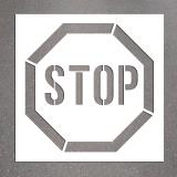 Pochoir - Marquage au Sol "STOP" - PVC Souple