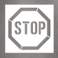 Pochoir - Marquage au Sol "STOP" - PVC Souple
