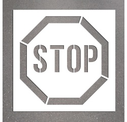 Pochoir pour marquage au sol - Pictogramme STOP - PVC Souple