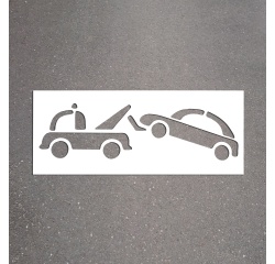 Pochoir pour marquage au sol - Mise en fourrière - PVC souple