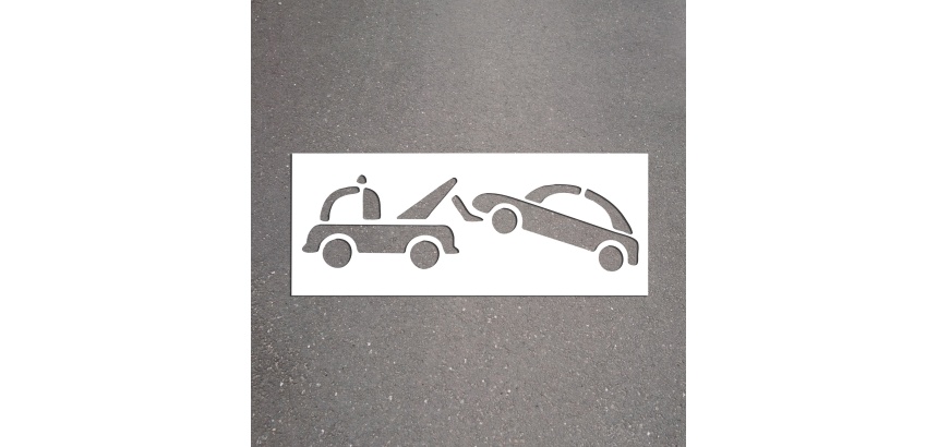 Pochoir pour marquage au sol - Mise en fourrière - PVC souple