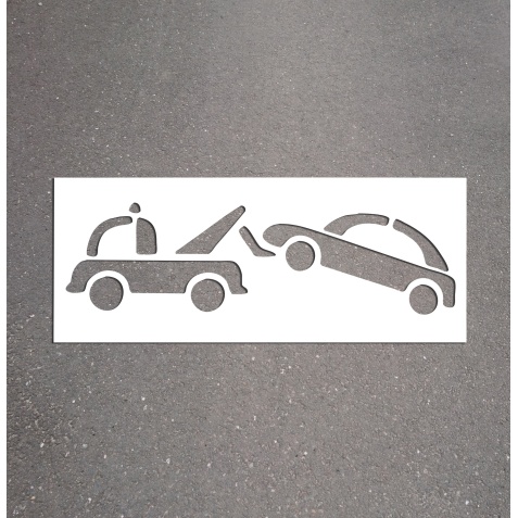 Pochoir pour marquage au sol - Mise en fourrière - PVC souple