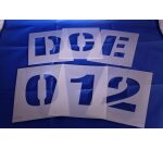Pochoir - Lettres & Chiffres - Kit complet - PVC souple  - 25 mm