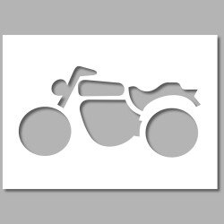 Pochoir pour marquage au sol - Pictogramme Moto - PVC Souple  - 300 x 600 mm