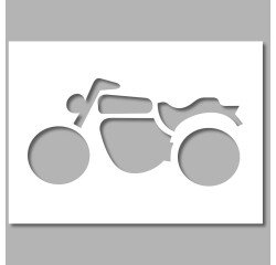 Pochoir pour marquage au sol - Pictogramme Moto - PVC Souple  - 1200 x 600 mm