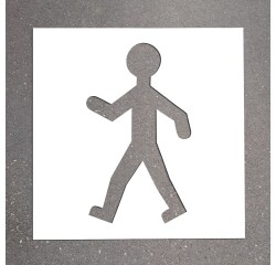 Pochoir pour marquage au sol - Signalisation Piéton - PVC Souple