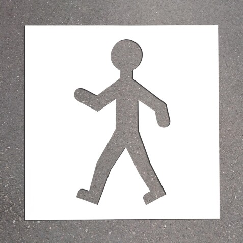 Pochoir pour marquage au sol - Signalisation Piéton - PVC Souple