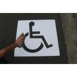 Pochoir pour marquage au sol - Place Réservée PMR - PVC réutilisable  - 500 x 600 mm