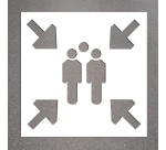 Pochoir -Marquage - Point de rassemblement - PVC souple