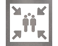 Pochoir -Marquage - Point de rassemblement - PVC souple