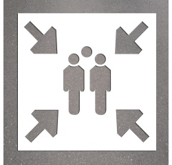 Pochoir -Marquage - Point de rassemblement - PVC souple