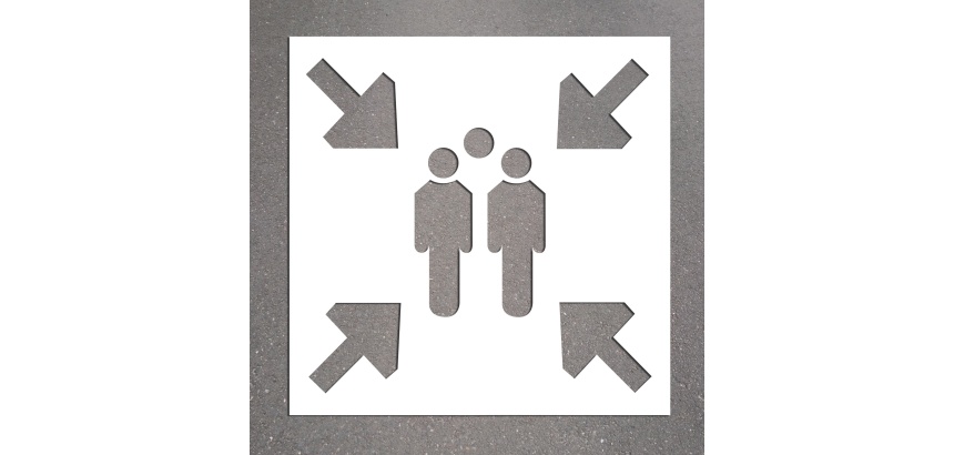 Pochoir -Marquage - Point de rassemblement - PVC souple