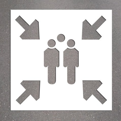 Pochoir -Marquage - Point de rassemblement - PVC souple