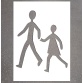 Pochoir pour marquage au sol - Traversée d'école - PVC réutilisable