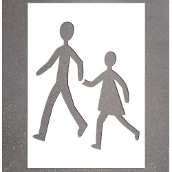 Pochoir - Traversée d'école - PVC Souple
