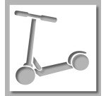 Pochoir pour marquage au sol - Pictogramme Trottinette - PVC Souple