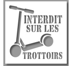 Pochoir - Marquage - Trottinette interdite - PVC Souple